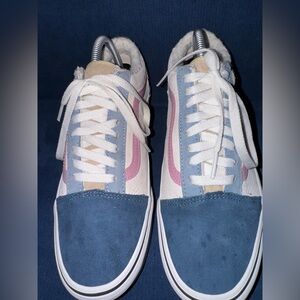 VANS sk8 hi old skool platform stacked pig (pink) suede/sherpa